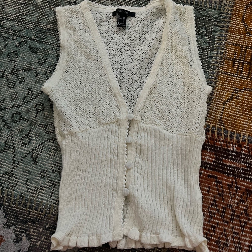 Forever 21 Lace Button-Down Blouse